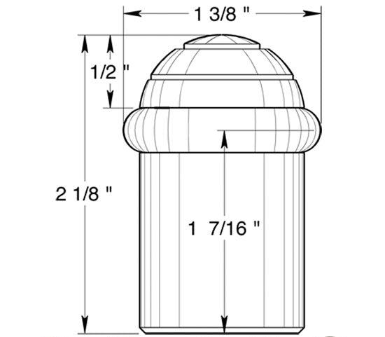 ##Antique Hardware## Floor Mounted Bumper Door Stop