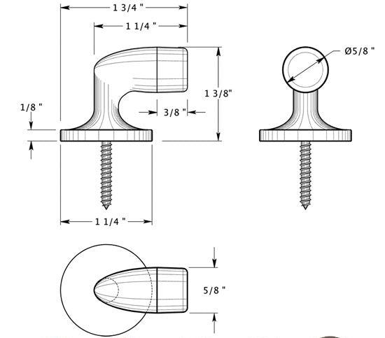 Antique Hardware Floor Mounted Bumper Door Stop DOOR STOP