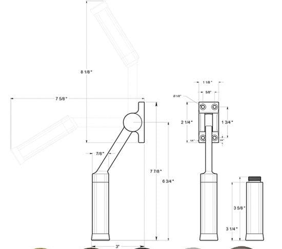 Antique Hardware 7 Inch Solid Brass Kickdown Door Holder DOOR-HOLDER
