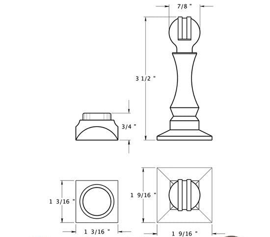 ##Antique Hardware## Baseboard/Floor Magnetic Door Hold / Door Stop