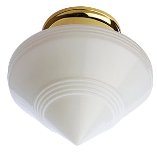 Antique Hardware Art Deco Glass Shade Overhead Light Fixture OVERHEAD LIGHT