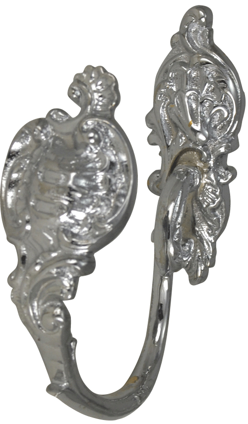 Antique Hardware 4 3/4 Inch Solid Brass Curtain Tie Back - French Ornate Style CURTAIN HOLD