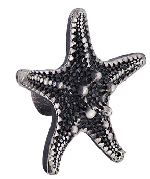 Antique Hardware 1 3/4 Inch  Ocean Seaside Nautical Solid Pewter Decorative Starfish Knob (Satin Pewter Finish) Cabinet Knobs & Handles