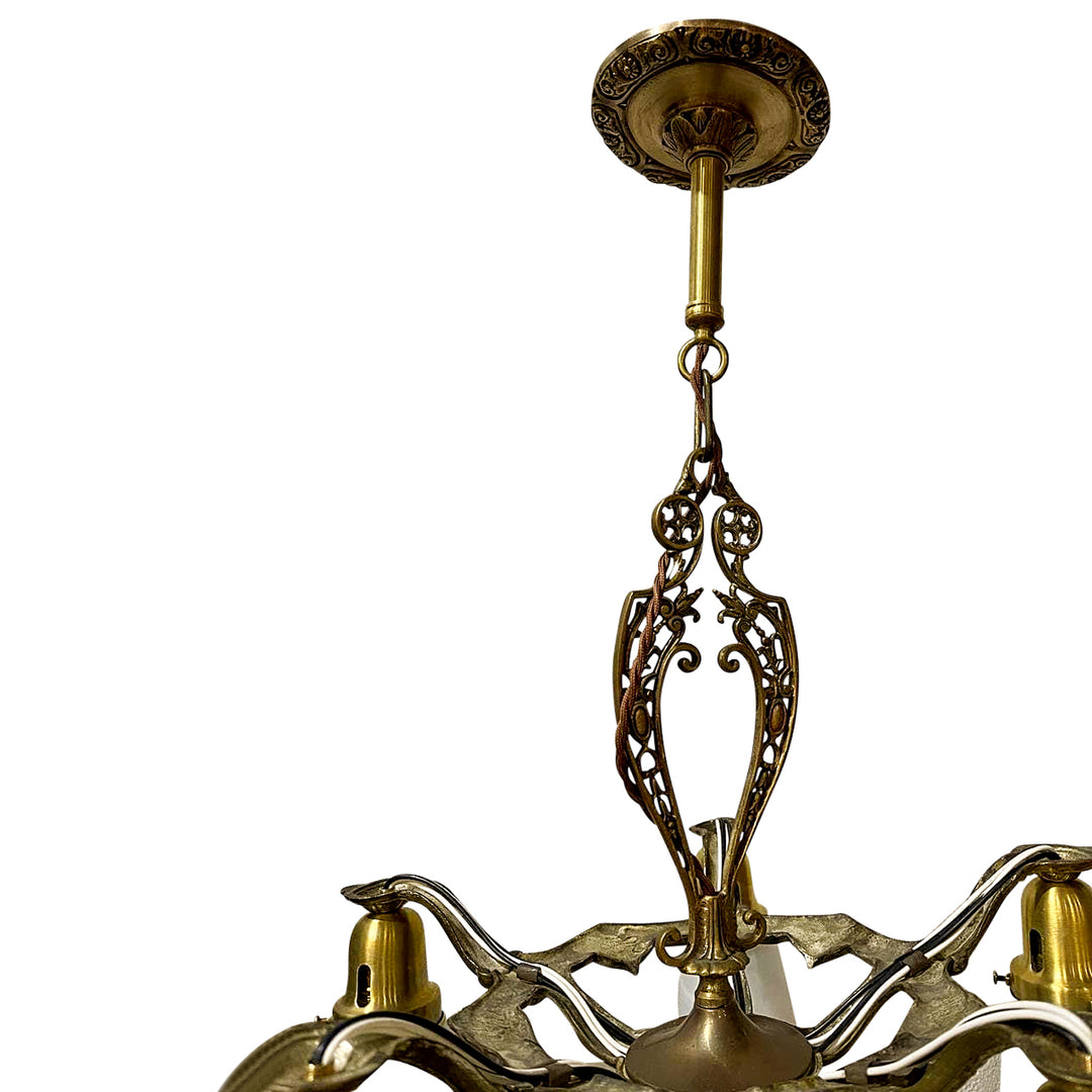 Antique Hardware 26 Inch Theatre Style 5-Light Antique Chandelier Ceiling Light Fixtures