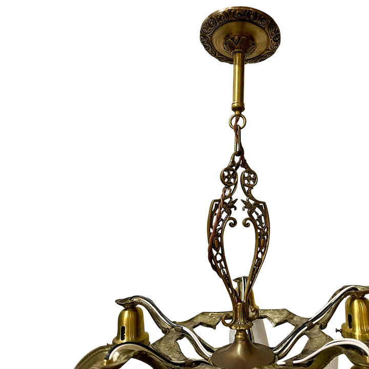 Antique Hardware 26 Inch Theatre Style 5-Light Antique Chandelier Ceiling Light Fixtures