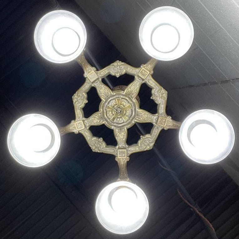 Antique Hardware 26 Inch Theatre Style 5-Light Antique Chandelier Ceiling Light Fixtures