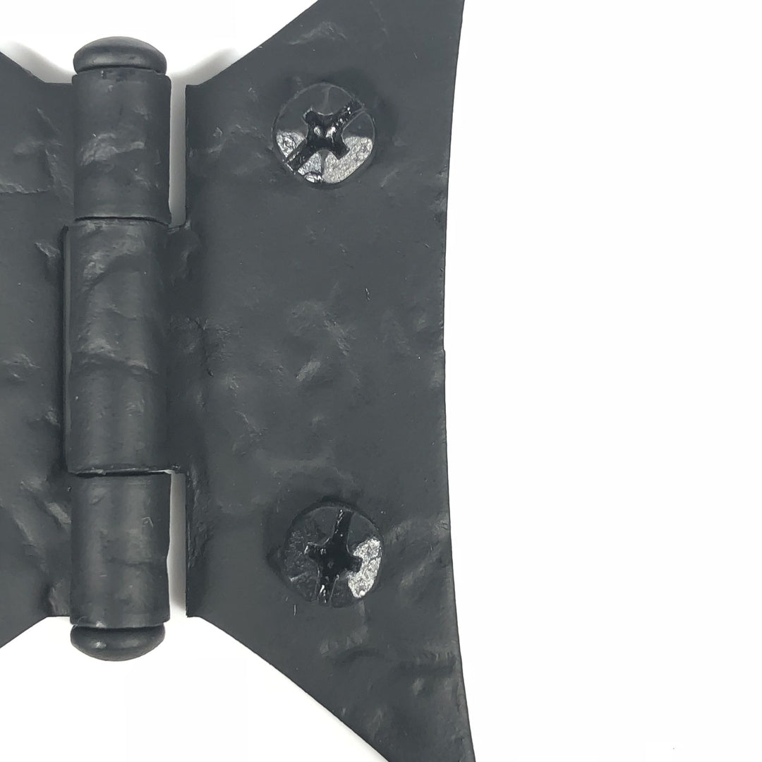 Antique Hardware Cast Iron Hinges: Pair of Black Matte Iron Butterfly Hinges HINGE