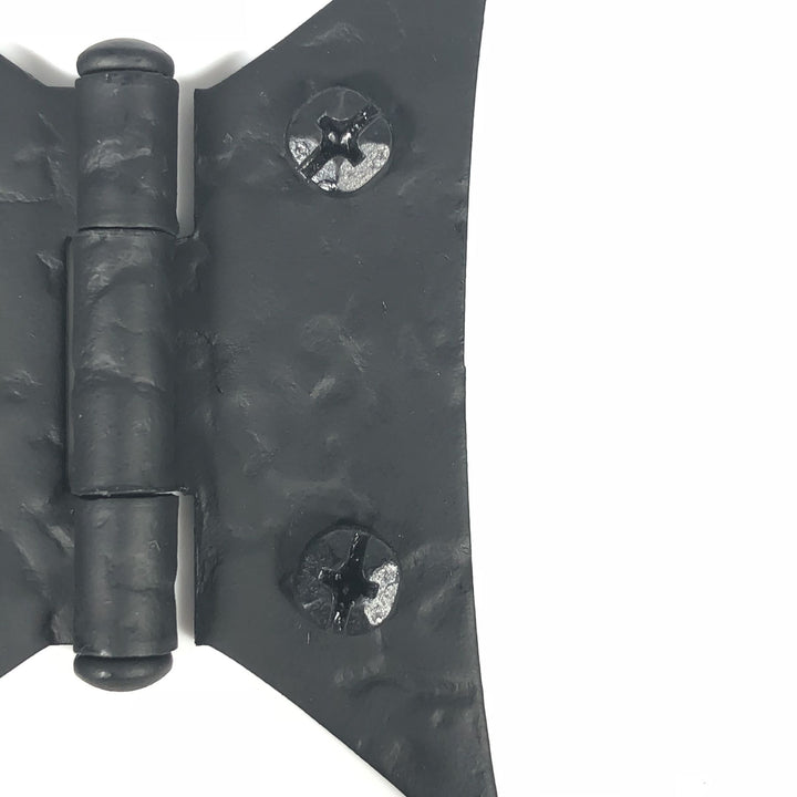 Antique Hardware Cast Iron Hinges: Pair of Black Matte Iron Butterfly Hinges HINGE