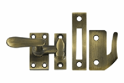 Antique Hardware 2 1/16 Inch Solid Brass Window Lock Casement Fastener SASHLOCK