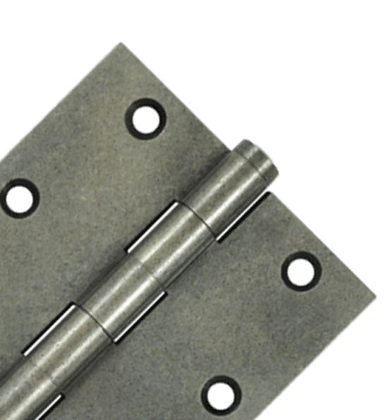 Antique Hardware 3 1/2 Inch X 3 1/2 Inch Solid Brass Hinge Interchangeable Finials (Square Corner) HINGE