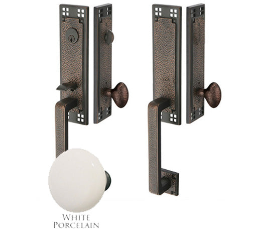 Antique Hardware Arts & Crafts Style Tubular Latch Double Door Entryway Set ENTRYWAY